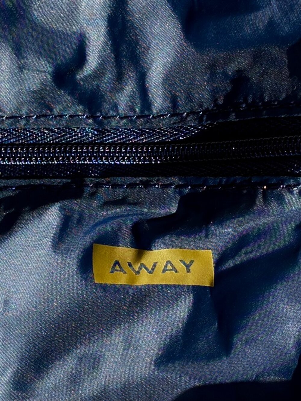 Away Packable Water-Resistant Backpack, Navy/Tan - Picture 9 of 9